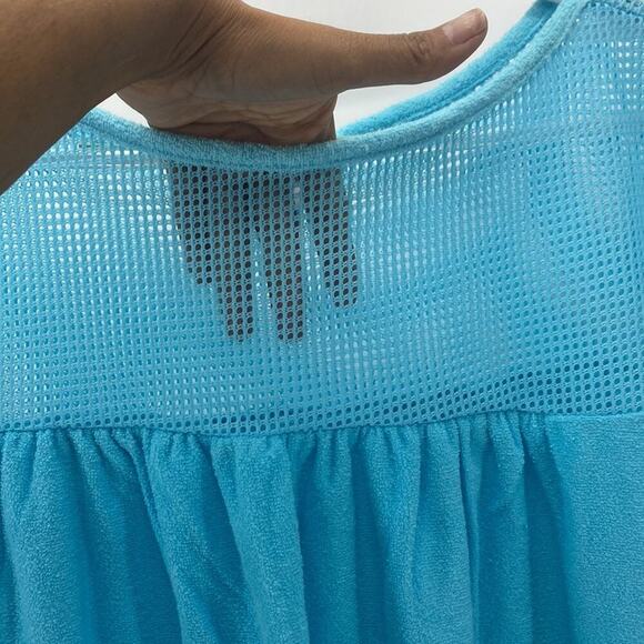 Vintage Terry cloth Swim Coverup house Dress Adrian Roberts 80s 90s oversized - Picture 3 of 7